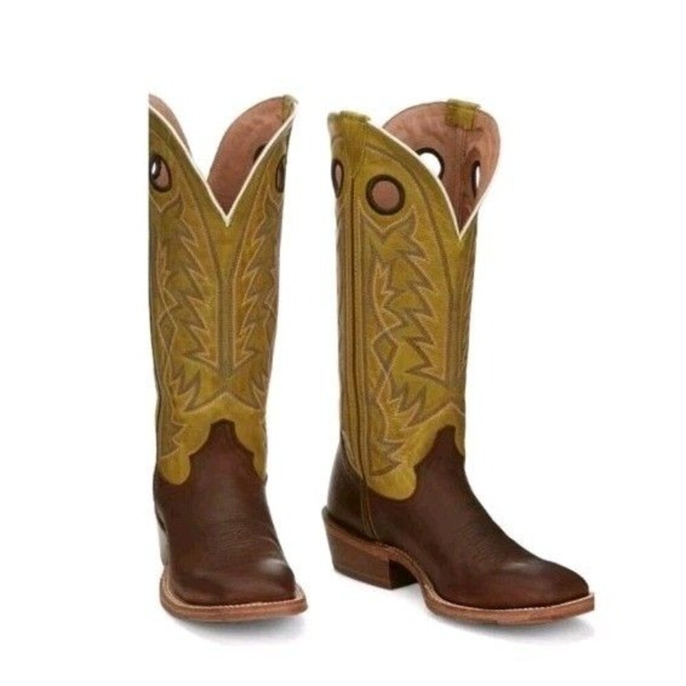 Tony Lama Men's Fairview Brown 15" Buckaroo Western Boots Size 8.5 EE